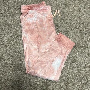 Pink tye dye pants